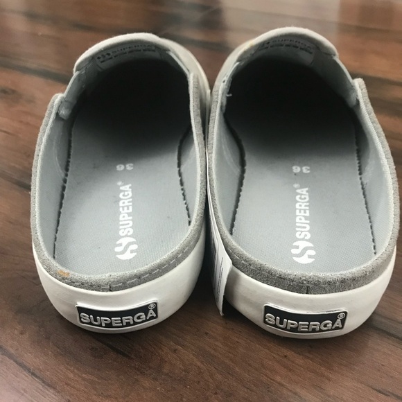 NWT - Superga 2388 Suew Grey Mules - Size 6 - Picture 6 of 13